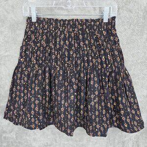 Molly Bracken Girls Jude Printed Circle Skater Skirt 16Y Black Gold Foil Tiered